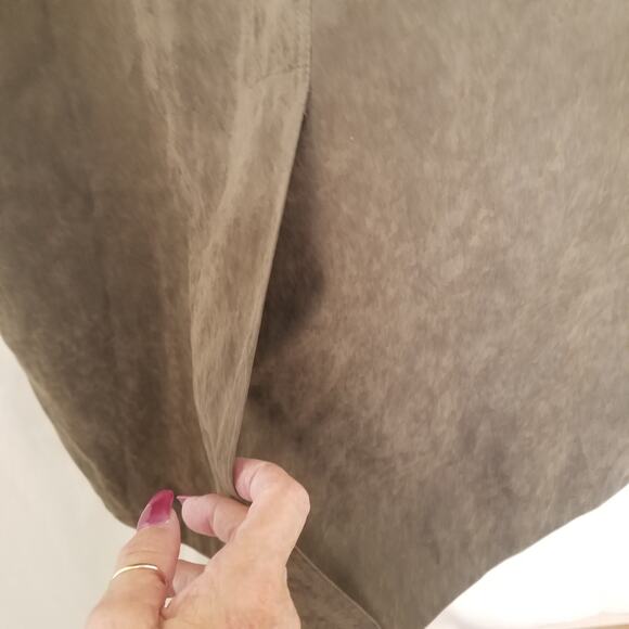 Gallo Women's Taupe Hooded Full Zip Trench Coat with Removable Lining Size 8 - Picture 13 of 16